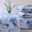 Blue Floral Print Twin XL Microfiber Deep Pocket Sheet Set