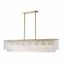 Glacier Modern Gold 7-Light Linear Chandelier with Textured Glass