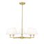 Leila Luxe Gold 5-Light Chandelier with Conical Shades