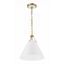 Vibrant Gold Xavier Pendant with White Steel Shade