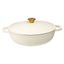 Cream 5 Qt. Enameled Cast Iron Dutch Oven Braiser with Lid