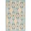 Handmade Ivory Wool Square Area Rug with Floral Design