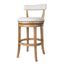 Alexander 31-Inch Weathered Oak Swivel Bar Stool with Upholstered Seat