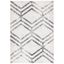 Ivory and Grey Geometric 8' x 10' Synthetic Area Rug