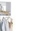 White Tall Hanging Wood Closet Organizer Unit