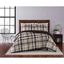 Taupe Plaid Twin XL Microfiber Duvet Cover Set