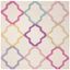 Ivory and Multi Wool Hand-Tufted Kids Square Rug