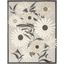 Beige Floral Synthetic Flat Woven Rectangular Rug 7'10" x 10'6"