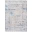 Reversible Grey and Blue Hand-Knotted Synthetic Area Rug