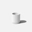 White 6" Plastic-Stone Composite Fluted Planter