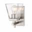 Lauren Brushed Nickel 1-Light Wall Sconce with Clear Glass Shade