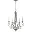 Elegant Traditional Nickel 5-Light Candle Chandelier, 25.75W x 30H