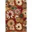 Ivory and Rust Floral Handmade Wool 4' x 6' Rug