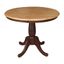 Small Round Medium Wood Pedestal Dining Table