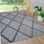 Transitional Diamond Trellis 3x5 Dark Gray Synthetic Area Rug