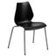 Hercules Series 770 lb. Black Polypropylene Stack Chair with Lumbar Support