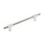 Polished Nickel Modern Bar Cabinet Pull with Mounting Hardware