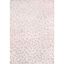 Reversible Baby Pink Leopard Print Synthetic Rug, 5' x 7'