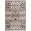 Gray Floral Motif Synthetic Low Pile Runner Rug