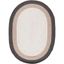 Handwoven Ivory Wool 8' x 10' Oval Braided Reversible Rug