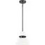 Lozano 9.5" White Aluminum Outdoor Pendant with Anvil Iron Accent