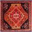 Antique Patina Essence 6'7" Square Orange/Red Synthetic Area Rug