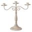 Elegant Antique Distressed 3-Arm Metal Candelabra - 12"x13"