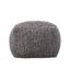 Gray New Zealand Wool Square Pouf Ottoman