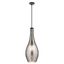 Everly 29.5" Teardrop Pendant with Mercury Glass and Bronze Finish