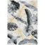 Tropical Paradise Gray & Gold Synthetic Area Rug - 5'3" x 7'6"