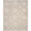 Plush Ivory & Beige Synthetic 8' x 10' Shag Area Rug