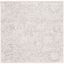 Grey and Ivory Hand-Tufted Wool Square Area Rug