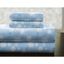 Queen Dusty Blue Cotton Flannel Snowflake Sheet Set