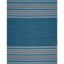 Coastal Breeze Blue Cotton 6' x 9' Handwoven Area Rug