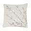 Silver Metallic Poinsettia Branch Holiday Throw Pillow