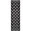 Ivory and Black Flat Woven Cotton Runner Rug