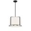 Carlyn Mini Drum Silk Shade Black Pendant Light