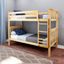 Natural Pine Twin Over Twin Bunk Bed with Storage