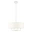 White Steel Drum Shade Pendant Light