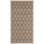 Beige and Brown Geometric 5' x 7' Synthetic Area Rug