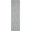 Gray Hand-Tufted Wool Runner Rug with Etched Design