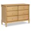 Honey Wood Spindle 6-Drawer Nursery Dresser