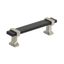 Brushed Matte Black and Satin Nickel Cabinet Bar Pull