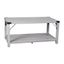 Aspen Gray Modern Farmhouse 2-Tier Rectangular Coffee Table