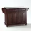 Mahogany Stainless Steel Top Full Size Kitchen Island