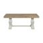 Napa 50" White and Natural Wood Pedestal Coffee Table