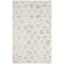 Ivory and Gray Hand-Knotted Wool Area Rug, 5' x 8'