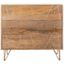 Transitional 32'' Natural Wood and Brass 3-Drawer Chest