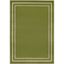 Essentials Green Ivory Double Border 9x12 Outdoor Rug