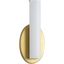 Sleek Satin Brass 11" LED Wall Sconce with Opal Glass Diffuser